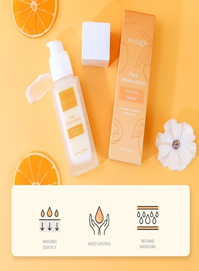 YuGlo Kojic Acid Face Moisturizer | Infused with Turmeric, Coconut Oil & Shea Butter | Hydrating & Rejuvenating Face Cream For All Skin Types | Day & Night - Image 5